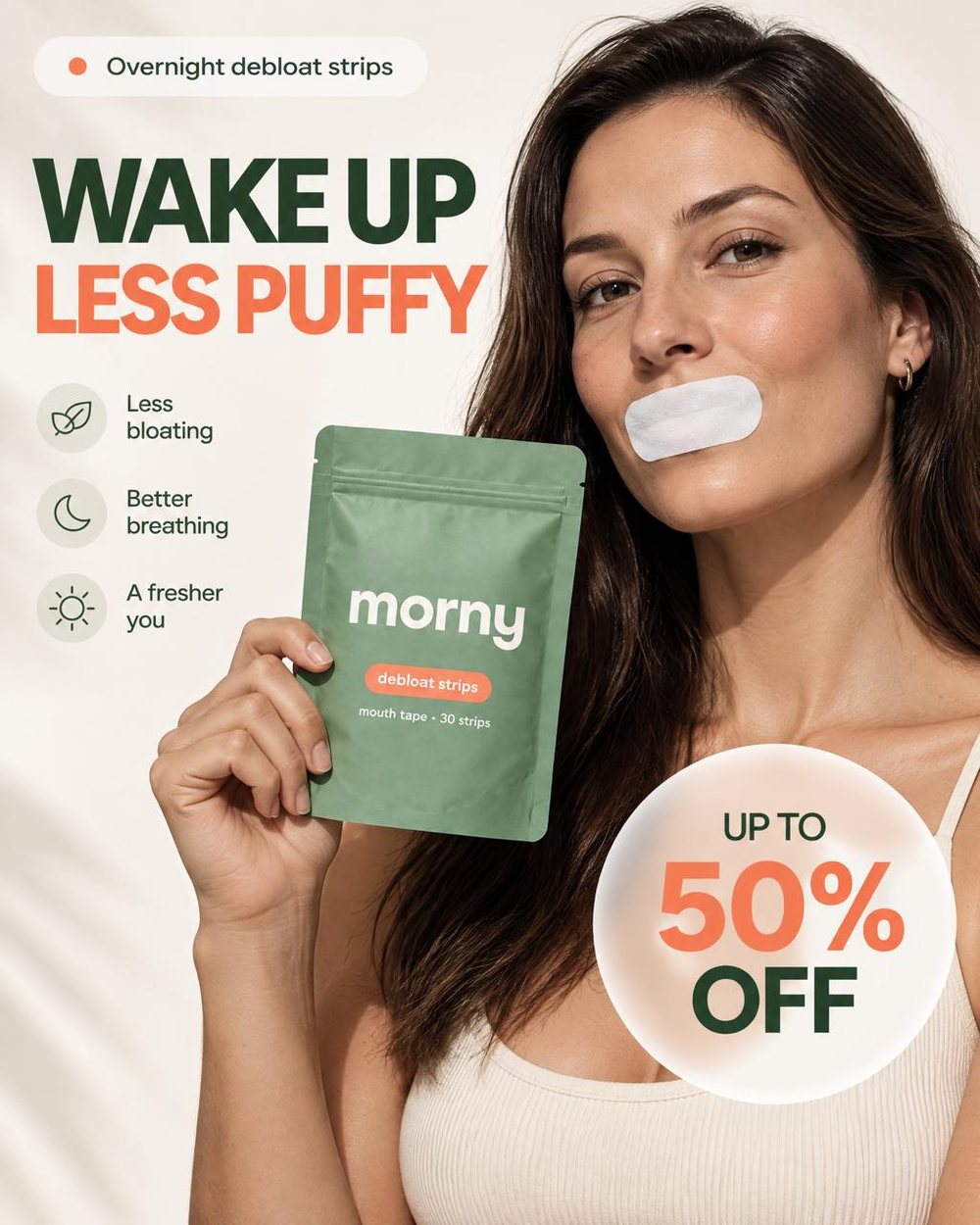 morny post: Wake up less puffy, up to 50% off